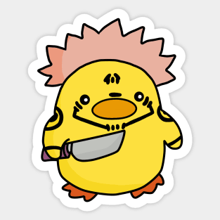 Sukuna Cursed Duck with knife! Sticker